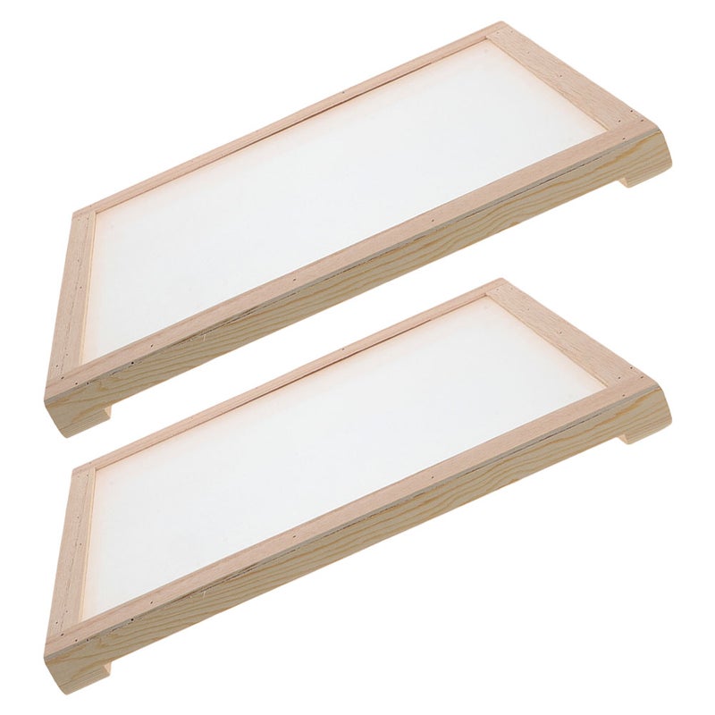2pcs Mesh Drying Net Rectangular Tray: Stackable Drying Rack - Wood Frame Board For Food Incense Fruit Pasta Vegetable Noodle Tea Plant Dry Flower Making - Image 5