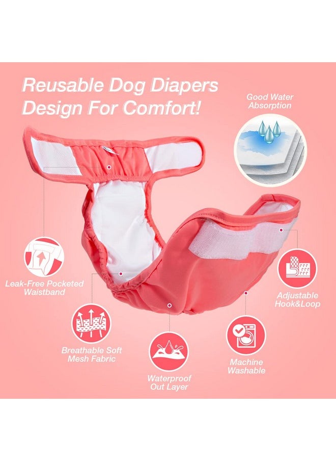 Pet Soft - Pet Soft Washable Female Diapers (3 Pack) - Female Dog Diapers, Comfort Reusable Doggy Diapers for Girl Dog in Period Heat (Sprightly, S) - Image 1