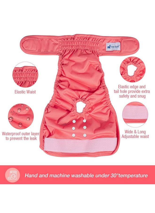 Pet Soft - Pet Soft Washable Female Diapers (3 Pack) - Female Dog Diapers, Comfort Reusable Doggy Diapers for Girl Dog in Period Heat (Sprightly, S) - Image 1