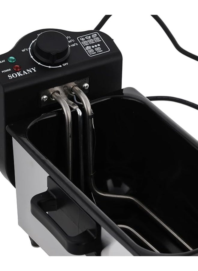 Sokany WJ800 Electric Deep Fryer, 2000 Watts, 3 Liters (International warranty) - 220V supply voltage and 50Hz - Image 3