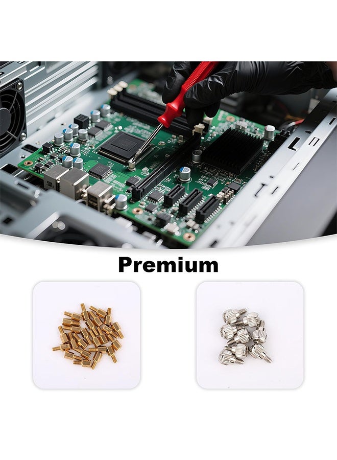 ليمون مجموعة براغي وحوامل تثبيت الكمبيوتر (362 قطعة)، براغي تثبيت لمكونات الكمبيوتر المحمول وملحقاته، للوحة الأم، ومروحة القرص الصلب، ووحدة التخزين SSD، وهيكل الكمبيوتر، لتجميع وإصلاح أجهزة الكمبيوتر بنفسك. - Image 4