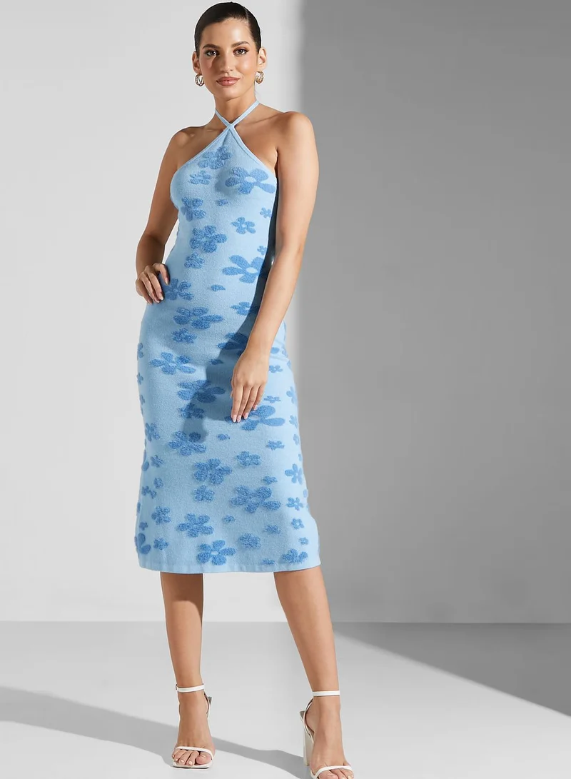 Finders Keepers Printed Front Slit Dress