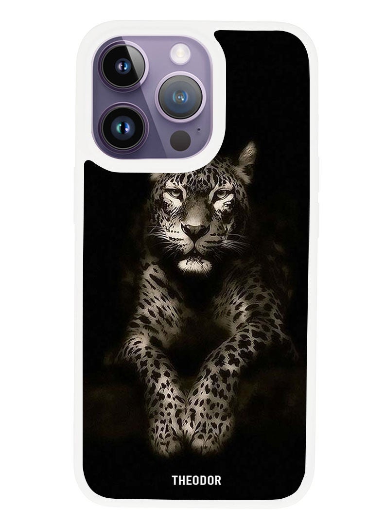 Theodor Protective Case Anti Scratch Shock Proof Cover For APPLE IPHONE 14 PRO MAX Leopard (White Bumper) - Image 1