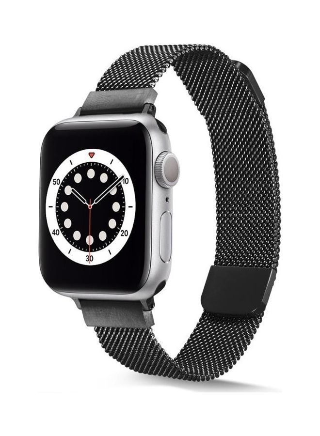 NIBEMINENT Replacement Watchband For Apple Watch Black - Image 2