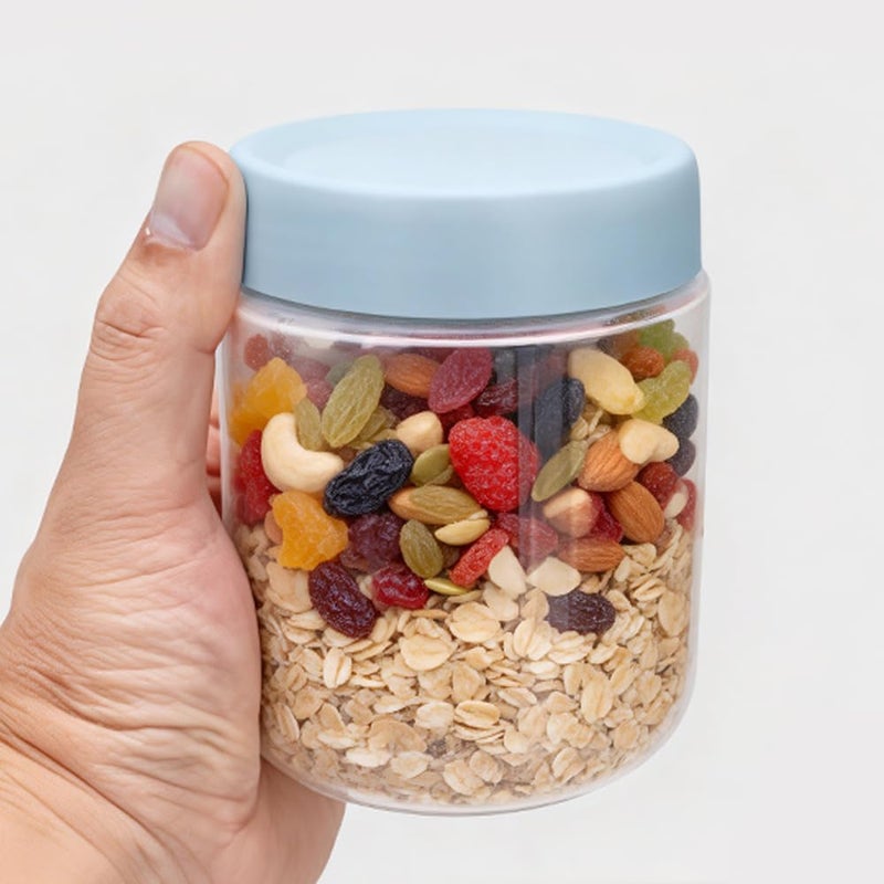 Annaklin Silicone Overnight Oats Containers with Lids, 16 Oz, 4 Pack Airtight Twist-Top Wide-Mouth Food Storage Jars for Cereal Snacks Pudding Yogurt Salad, BPA-Free, Lightweight & Shatterproof, Color Lids - Image 3