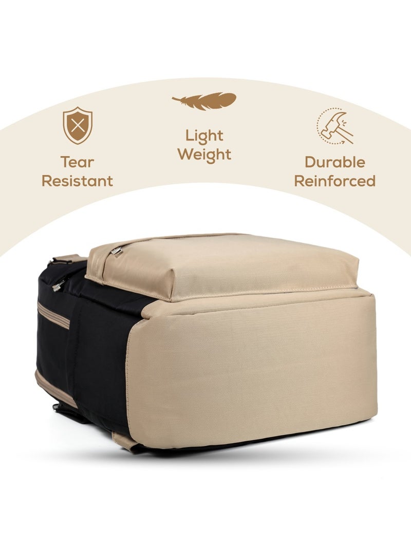 Little Story Kenzie Mom Dad Travel Diaper Backpack - Black - Image 5