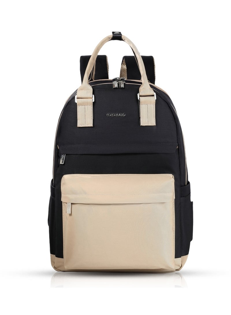 Little Story Kenzie Mom Dad Travel Diaper Backpack - Black - Image 1