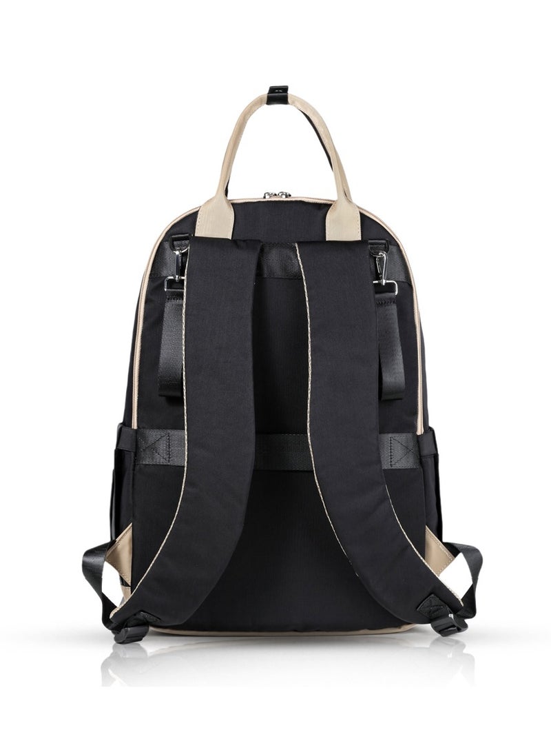 Little Story Kenzie Mom Dad Travel Diaper Backpack - Black - Image 2