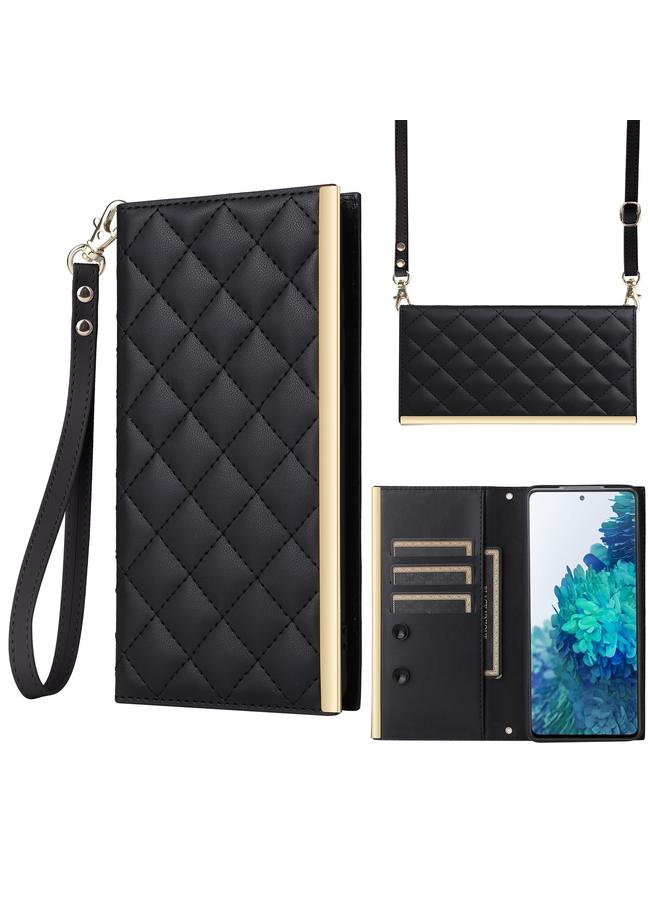 اس-توب جراب هاتف Samsung Galaxy S20 FE Crossbody Rhombic Sucker Leather - Image 1
