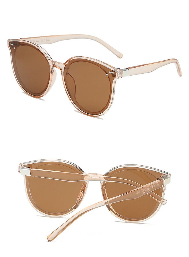 بيوند نظارات شمسية مع حافظة نظارات للرجال والنساء ، نظارات شمسية مخصصة للحماية من الأشعة فوق البنفسجية 400 ، ظلال جلالية للقيادة في الهواء الطلق (بني) - Image 4