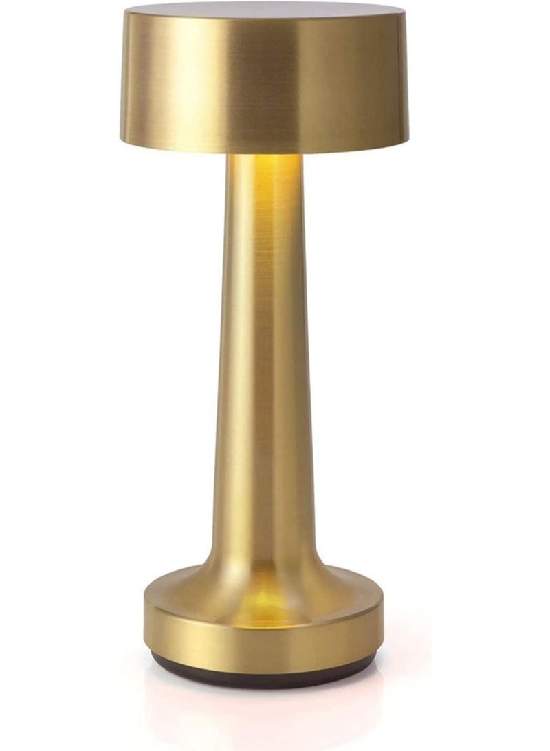 ELTRAZONE LED Cordless Table Lamp, USB Rechargeable Desk Lamp 2 Levels Adjustable Brightness Energy Saving Night Light Metal Modern Hotel Restaurant Bedroom Bedside Nightstand Study Led Lights - Image 1