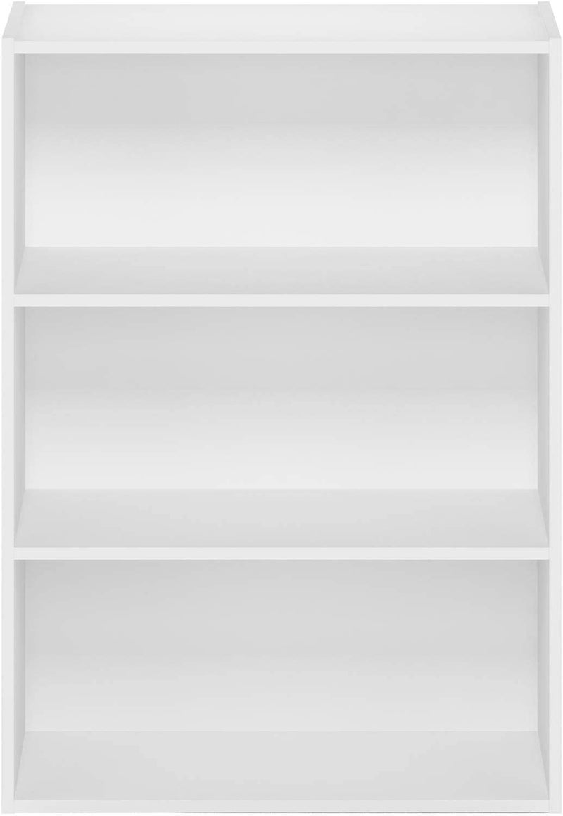 3-Tier Open Shelf Bookcase, Engineered Wood Storage Organizer, Versatile and Modern Standing Bookshelf for Home Office or Living Room, Plain White Finish, Compact Size - Image 4