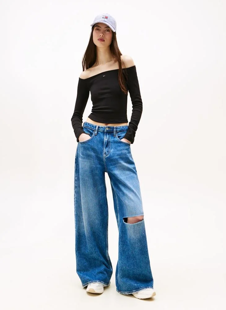 TOMMY JEANS  Essential Off Shoulder Top for Women | Best Price UAE