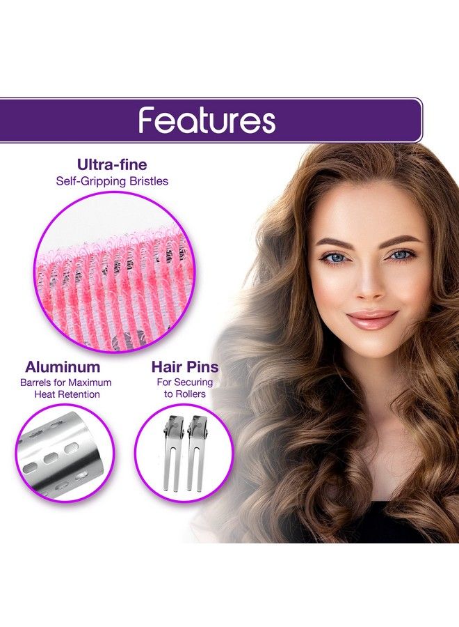 Asani Thermal Rollers For Hair Large 37 Self Grip Hair Rollers With 18 Clips And Styling Comb Aluminum Thermal Hair Rollers For Volume And Allday Curls For Short Medium And Long Hair - Image 5