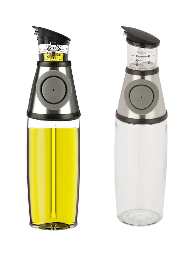 Oil And Vinegar Dispenser Clear/Silver 