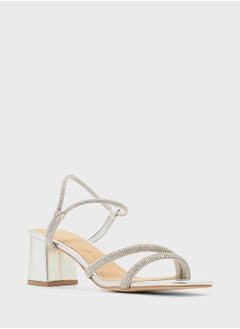 Truffle Low Block Heel Diamante Strappy Sandal  - Image 2