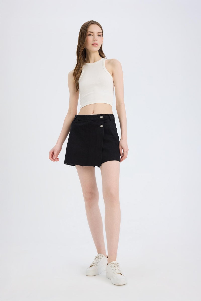 DeFacto Black Woman Denim High Waist Shorts Casual - Image 2