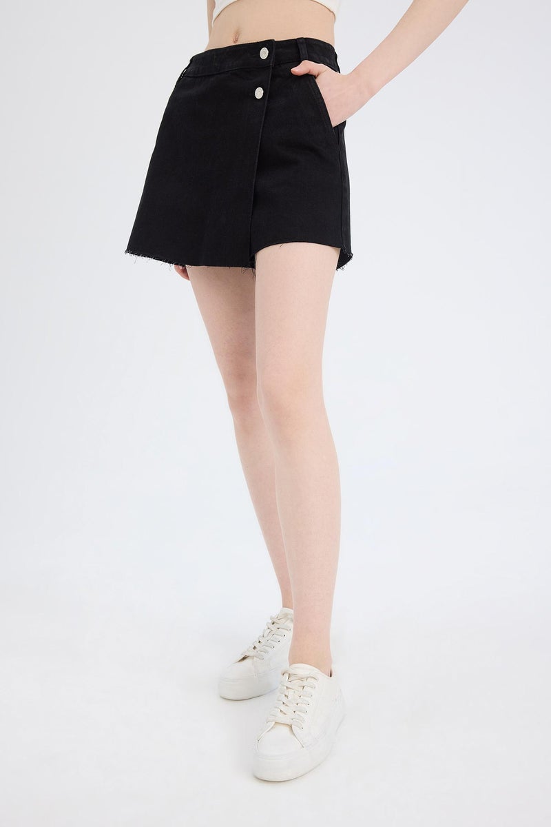 DeFacto Black Woman Denim High Waist Shorts Casual - Image 5
