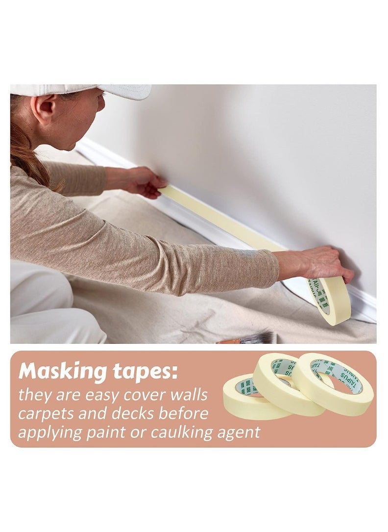 KNP - KNP Masking Tape for Painting 55 Yards is a High Quality Tape Designed Specifically for Painting and Decorating Applications. - Image 1
