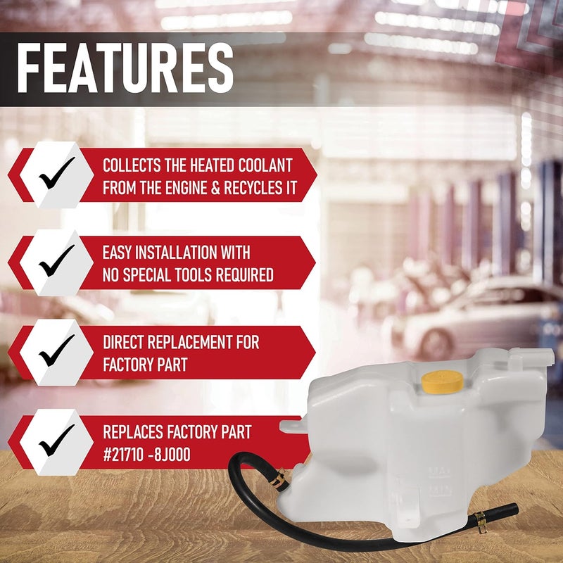 AA Ignition Coolant Reservoir Tank with Overflow Tube for Nissan Altima and Maxima - Image 2