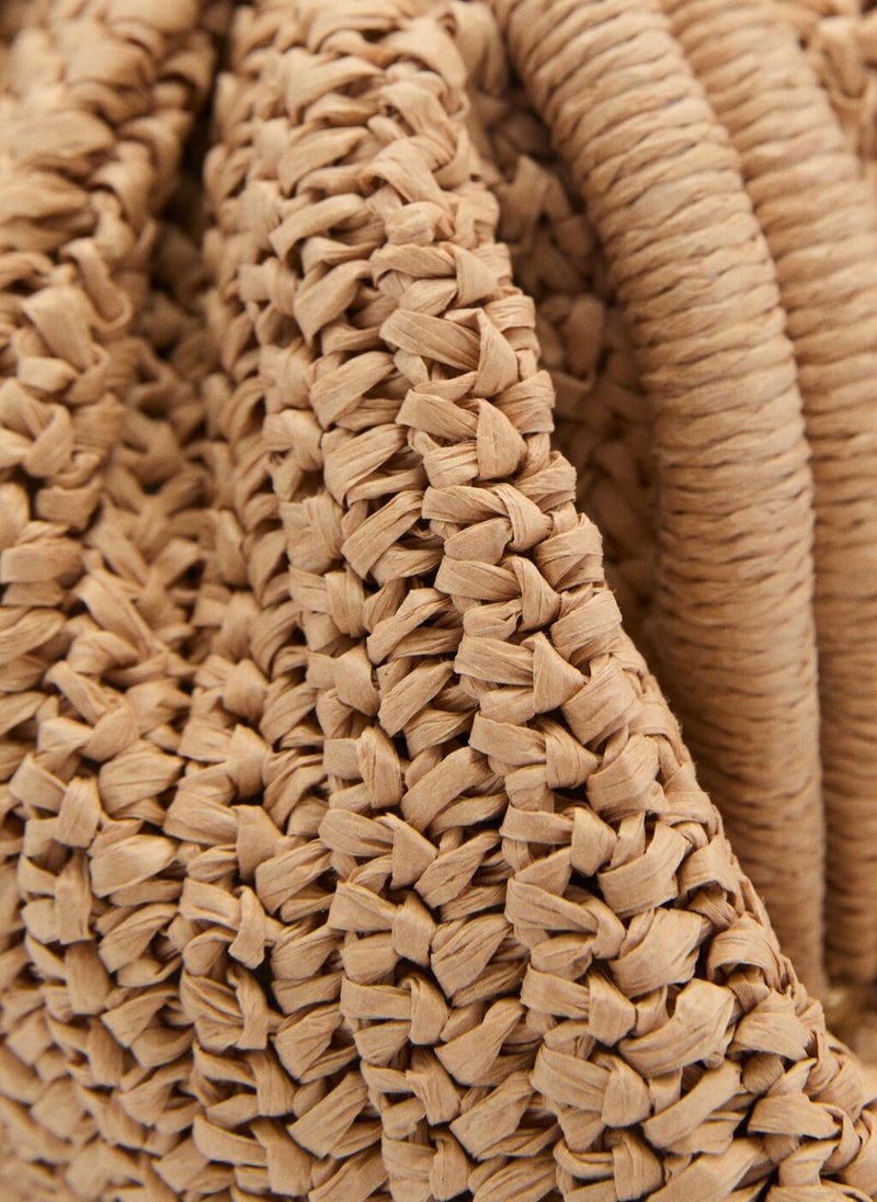 MANGO Natural Fibre Handbag  - Image 5