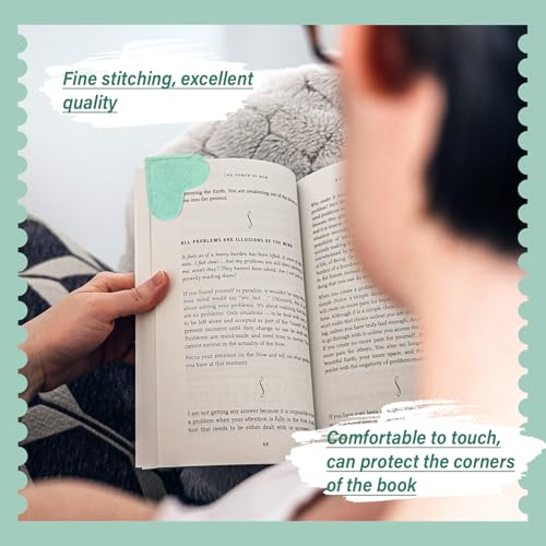 Winjeto Leather Heart Bookmarks - Winjeto 6 Pieces Cute Corner Page Book Marks for Teachers Students Book Reading Lovers, for School Office Home Supplies (Furry（6pcs）) - Image 3