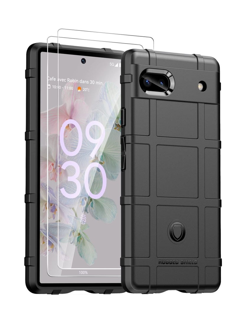 Captaintech Dual Guard for Google Pixel 6a Case, Shockproof Protection Dual Layer Case for Google Pixel 6a (Black) - Image 1