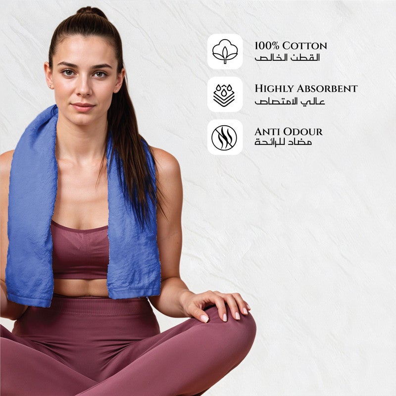 Rest منشفة يد 1PC 100% قطن 40x70 سم ، 16x28 بوصة منشفة زرقاء ملكية كبيرة ناعمة وعالية الامتصاص بجودة فائقة الناعمة - Image 4