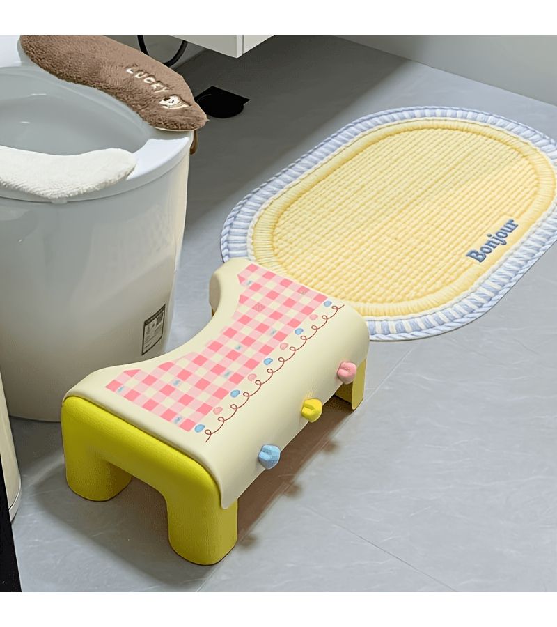 Thickened Bathroom Toilet Foot Stool Squat Aid Footrest Printing Decorative - Image 5
