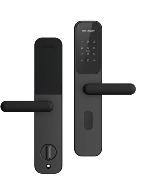 DS-K4SL500MKW Pro Smart Lock - Aluminum Alloy, Lift-Up Lock Body, M1 Card & Mechanical Key Unlocking, 100 Users Capacity, 1000 Local Records, 2.4G Wi-Fi, Micro USB Emergency Power, Voice Navigation, Anti-Pry & Low Voltage Alarm, Supports Left/Right Door Opening, Power-Off Transmission, -25°C to 70°C Operating Temp, 8 AA Alkaline Batteries, Black
