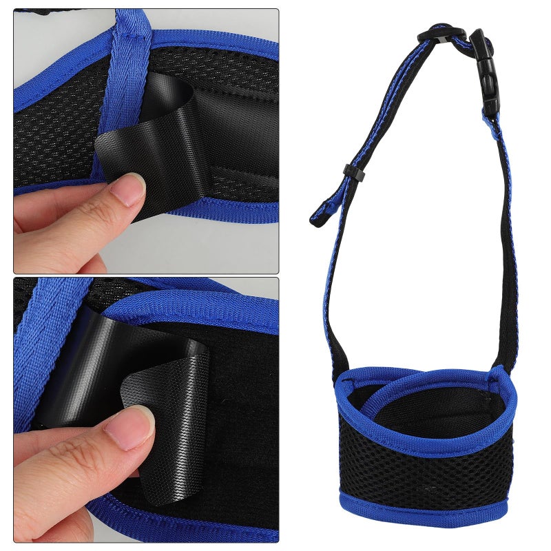 Adjustable Dog Muzzle Anti Barking Breathable Mouth Cover For Small Dogs Blue - Image 4