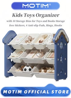 Toys Organizer Kids Toy Organizer Large Capacity 4-Shelf Organizer Rack with 10 Storage Bins for Toys and Books - pzsku/Z2D66B6A98A0B2D87769CZ/45/_/1733281071/0fcba355-cedd-4e1e-9246-9f4f0f60e50d