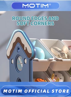 Motim Toys Organizer Kids Toy Organizer Large Capacity 4-Shelf Organizer Rack with 10 Storage Bins for Toys and Books  - Image 3