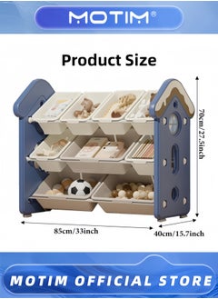 Toys Organizer Kids Toy Organizer Large Capacity 4-Shelf Organizer Rack with 10 Storage Bins for Toys and Books - pzsku/Z2D66B6A98A0B2D87769CZ/45/_/1733281095/e8c5ee55-4542-497c-98fd-044f6eedd7fc