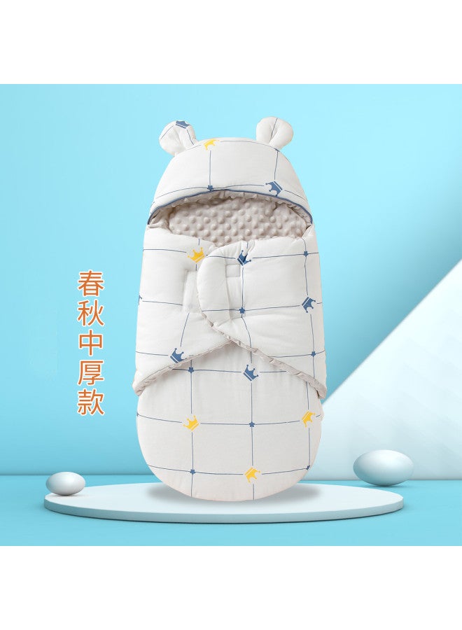 YISHUANGER Anti-kick Sleeping Bag For Spring, Autumn, And Winter, Newborn Baby Boys And Girls, Cocoon-style Home And Outing Anti-startle - Image 2