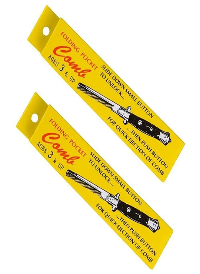 Chochkees 9" Inches Folding Pocket Comb, Stainless Steel (8-Pack) - Image 3