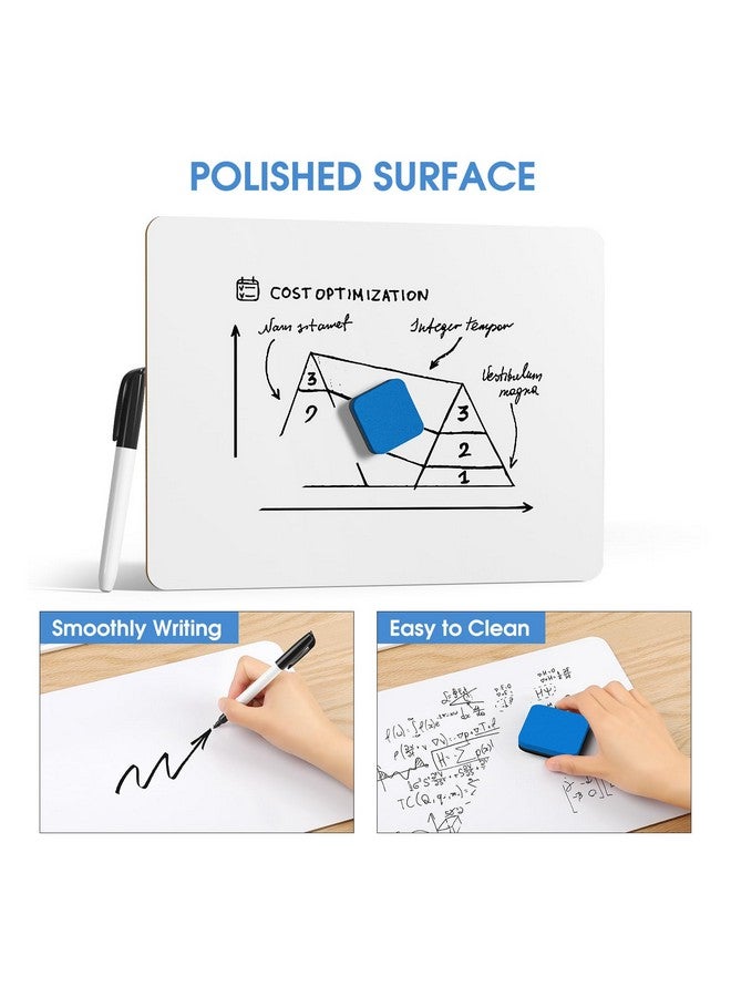 MaxGear Small White Board Dry Erase Boards 6 Pack, 9" X 12" Mini Whiteboard For Students School, Portable White Boards Mini Lapboards Including 6 Mini Dry Erase Erasers And 6 Markers - Image 3