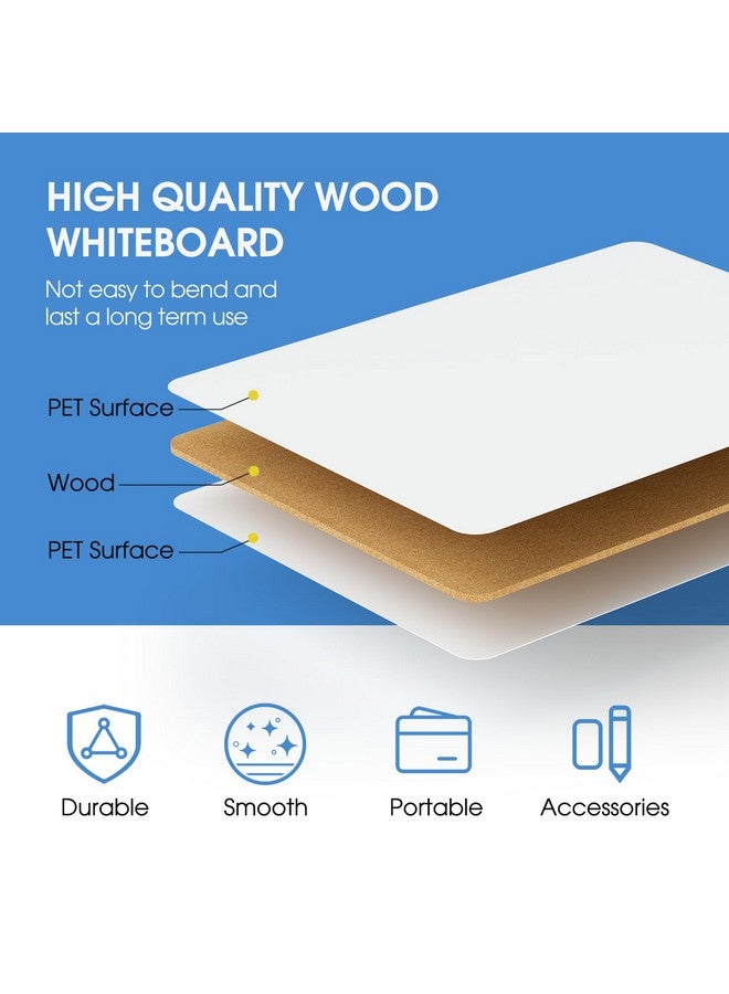MaxGear Small White Board Dry Erase Boards 6 Pack, 9" X 12" Mini Whiteboard For Students School, Portable White Boards Mini Lapboards Including 6 Mini Dry Erase Erasers And 6 Markers - Image 4