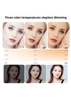 Generic Net Red Anchor Led Live Fill Light Beauty Eye Protection Flat Light Professional Video Shooting Tremolo Artifact-Specifications:RL-19 Single Lamp Three-color Suit Overhead Shooting  - Image 5