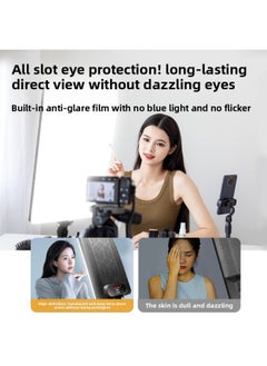 Generic Net Red Anchor Led Live Fill Light Beauty Eye Protection Flat Light Professional Video Shooting Tremolo Artifact-Specifications:RL-19 Single Lamp Three-color Suit Overhead Shooting  - Image 3