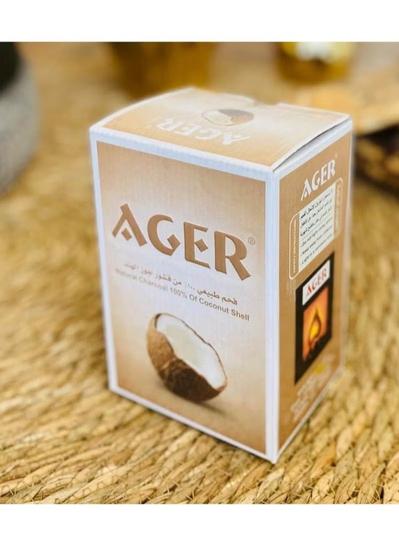 Ajeer Natural Coconut Shell Charcoal for Hookah and Barbecue - Image 1