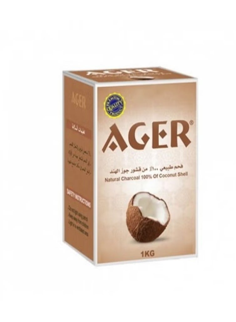 Ajeer Natural Coconut Shell Charcoal for Hookah and Barbecue - Image 2