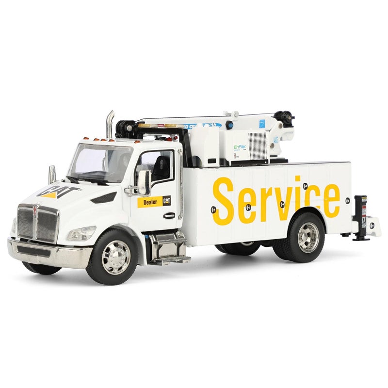 Diecast Masters 1/50 CAT Kenworth T380 Crane Truck with Titan 85 Body & Miller EnPack 85786 - Image 1