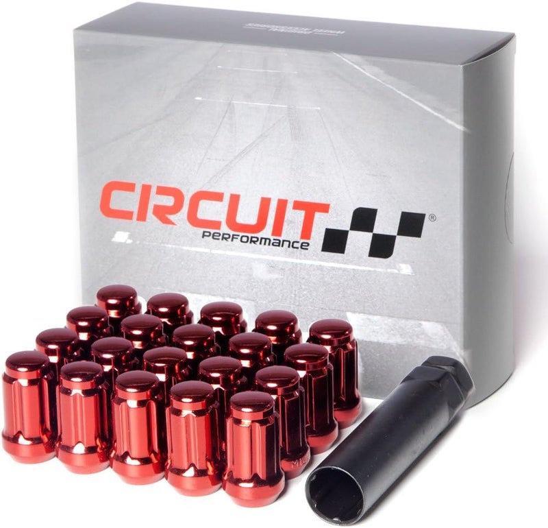 Circuit Performance Red Spline Drive Tuner Acorn Lug Nuts - Image 1