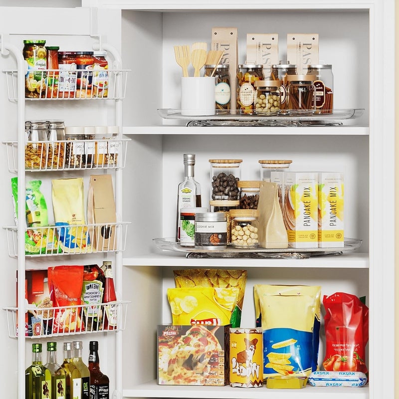 LAMU Lazy Susan Organizer 14.56''x11'' for Refrigerator Organizers and Storage Fridge Organization, Turntable Condiment Organizer for Kitchen, Table Top, Cabinet, Pantry, Countertop, 1 Pack - Image 4