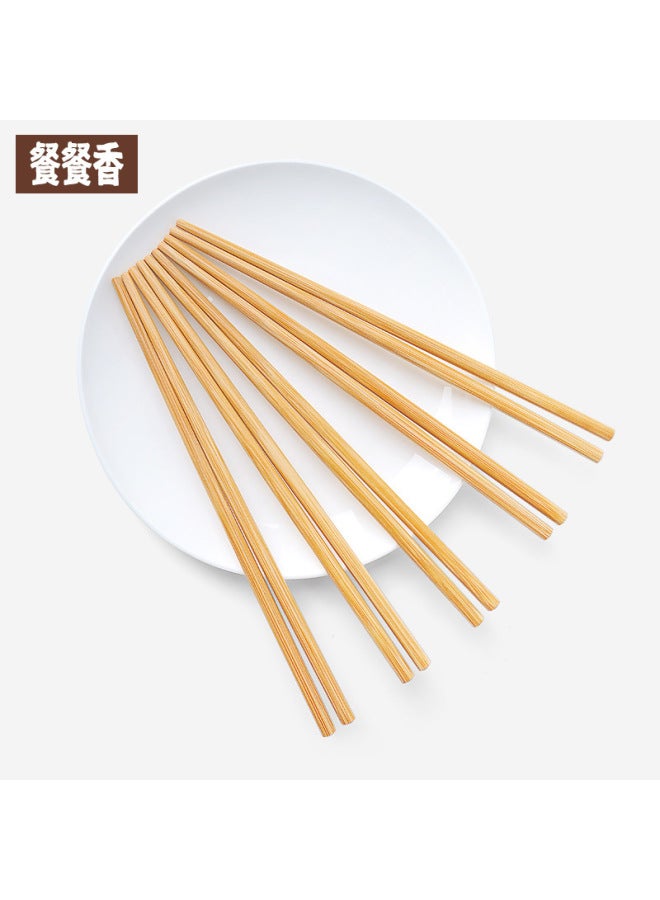 Carbonized Bamboo Chopsticks Household Restaurant Natural Disposable Non-slip Durable Community Group Purchase-color:6.0*6.0*23.5cm Carbonized Belt Section (4500 Pairs/piece)  - Image 3