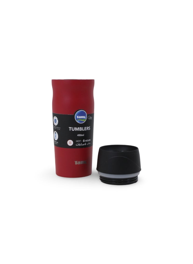 Tank Me Stainless Steel Thermal Tumbler 450ml – Dark Red - Image 2