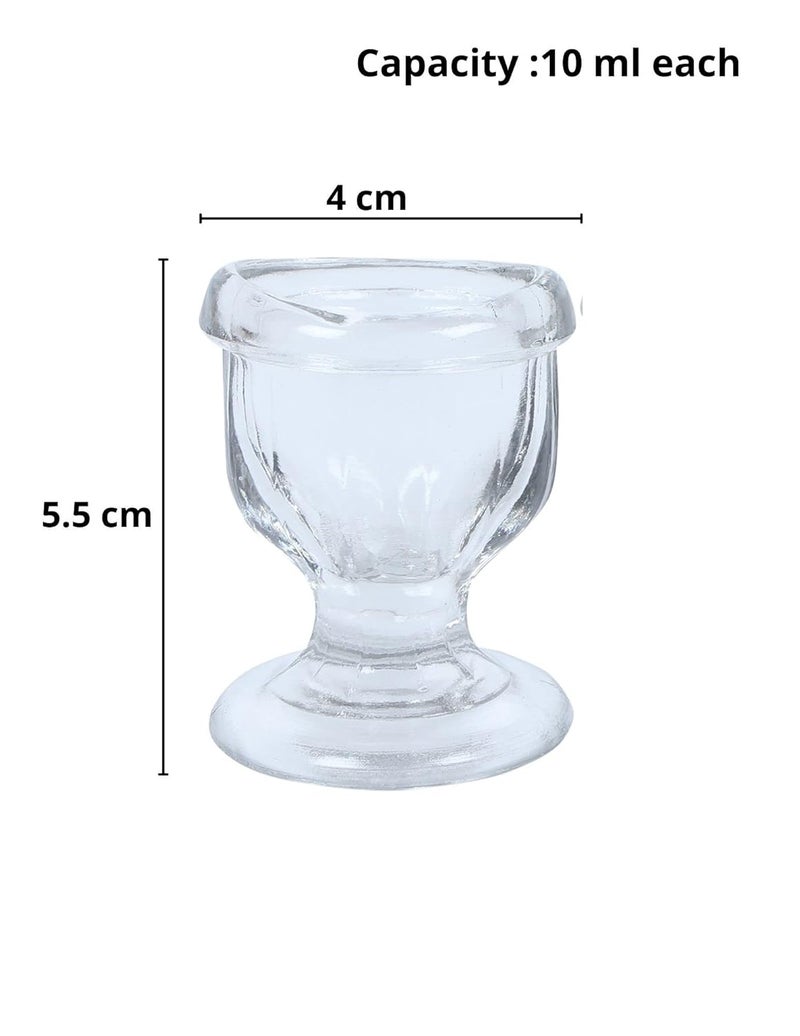 QIMACPLUS QIMACPLUS SuperiorSmooth EdgeGlass Eye Wash Cups With Engineering Design To Fit Eyes For Effective Eye CleansingEye Shaped RimSnug Fit With Storage Container Set Of 1 PcsTransparent  - Image 3