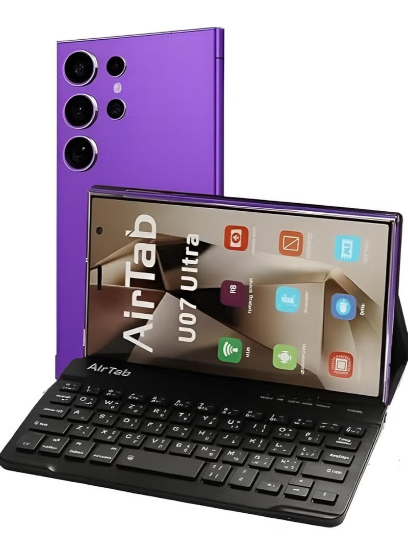 AirTab U07 Ultra Android 13 Tablet – 7-Inch HD Display, Super-Fast 16GB RAM + 1TB ROM, 30MP Camera, Powerful Octa-Core Processor, 8000mAh Long Battery, Dual SIM 4G, WiFi, Includes Keyboard & Stylus, Ideal for Kids & Adults for Learning, Study, Gaming & Entertainment - Image 1