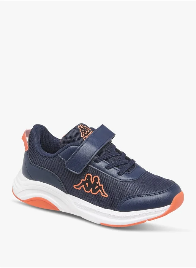 Kappa Boys' Logo Print Sports Shoes With Hook And Loop Closure
